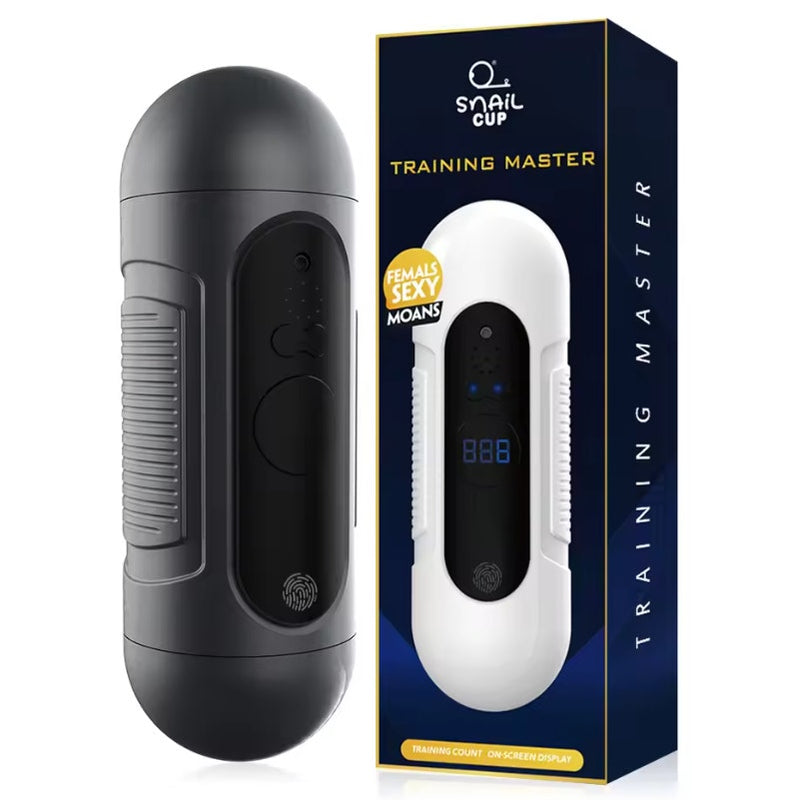 Snail Cup Masturbation Cup Fingerprint Touch 12 Vibration Voice Function OralSex
