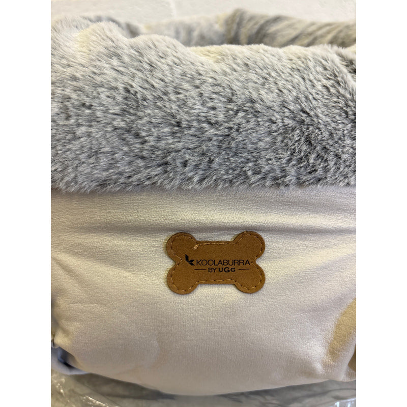 Koolaburra by Ugg Donut Dog Bed for Medium Size, 28" Round Non-Slip, Soft - Gray