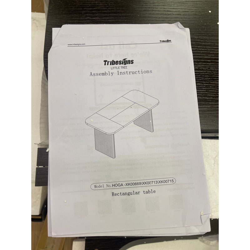 Tribesigns 62.2" Wood Executive Desk Simple Rectangular Computer Table - Black