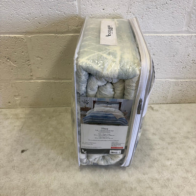 Koolaburra by UGG Thea 3pc Quilt Set Quilt & 2 Shams, Full/Queen - Blue Abstract