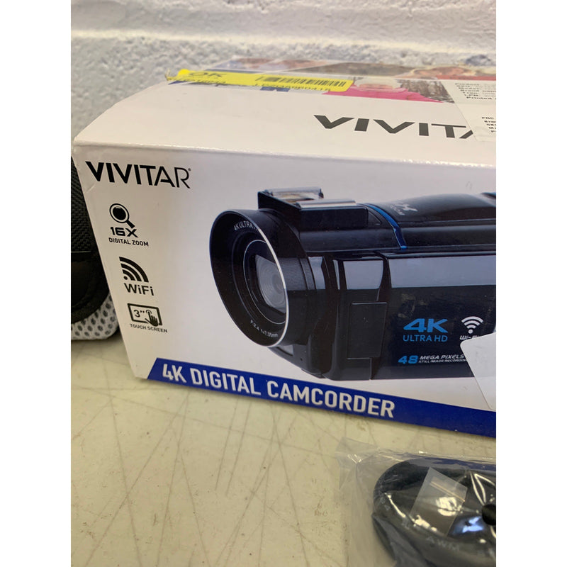Vivitar 4K Digital Camcorder - 16x Zoom , WIFI, Touch Screen - Black