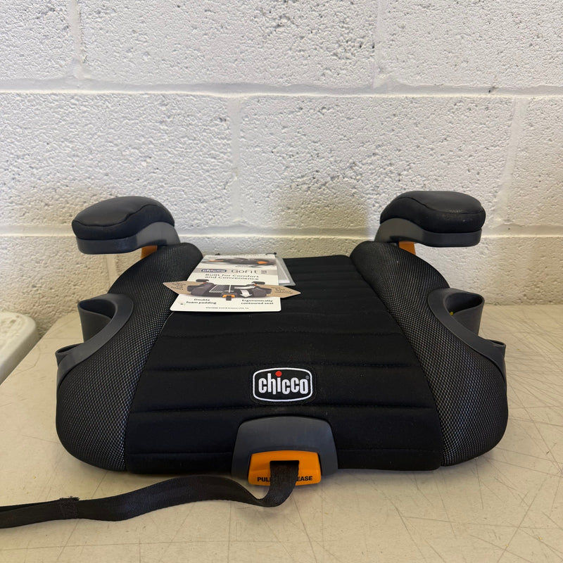 Chicco GoFit Plus Backless Booster Car Seat, 2 Cupholders, Washable Seat - Black