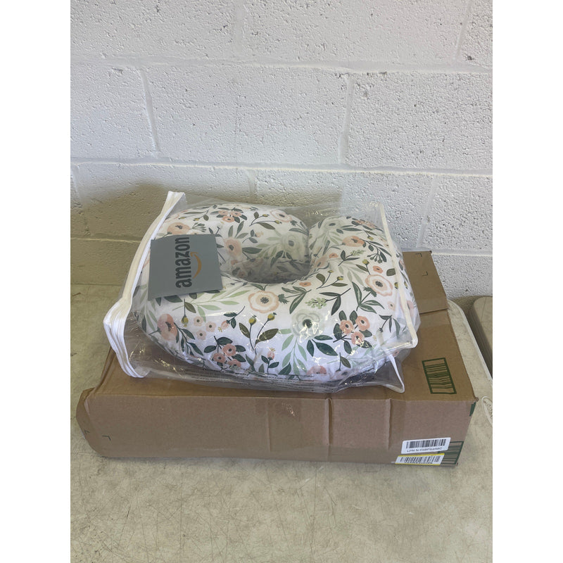 Almohada de lactancia Boppy Original, rosa jardín, artículos esenciales ergonómicos para la lactancia