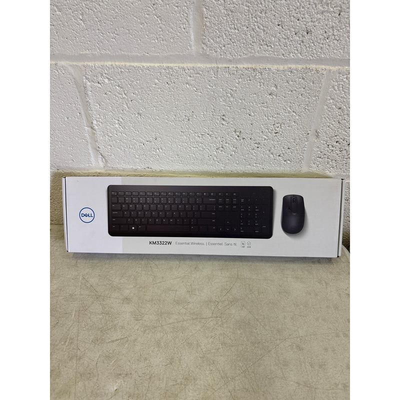 Dell Keyboard & Mouse, Wireless, Adjustable Tilt, Numeric Keypad - Black KM3322W