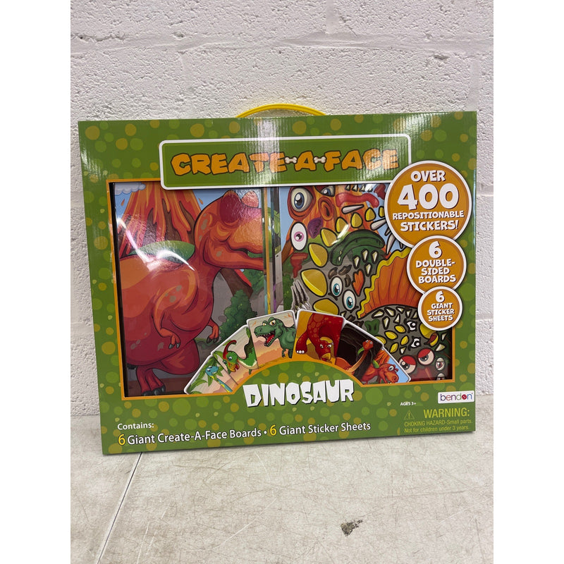 Bendon Wow! Wacky Dinos Sticker Face Book 408 Stickers 32 Face Pages 6 Sheets