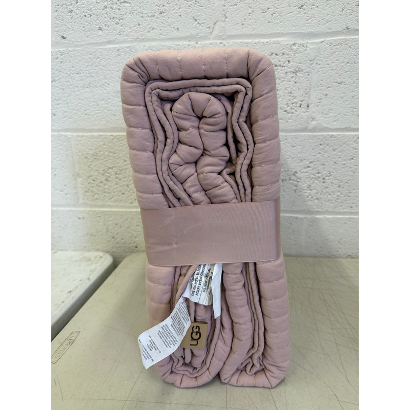 UGG Devon 3pc Quilt Set 1 Quilt & 2 Shams, Full/Queen, Cozy Reversible Pink READ