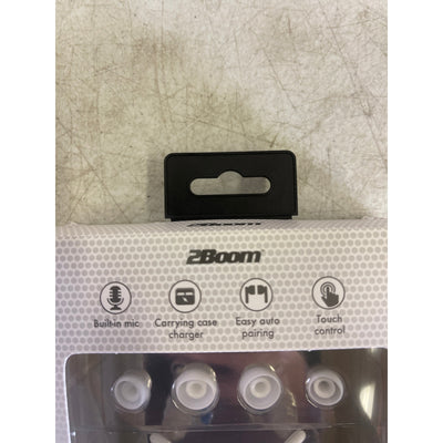 2boom Bluetooth Apex Air True Wireless Earphones w Case - White - TWS200W