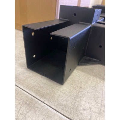 SET-of-2 4"x4" Post Base Steel 4 Way Large Right Angle Corner Base Bracket Post