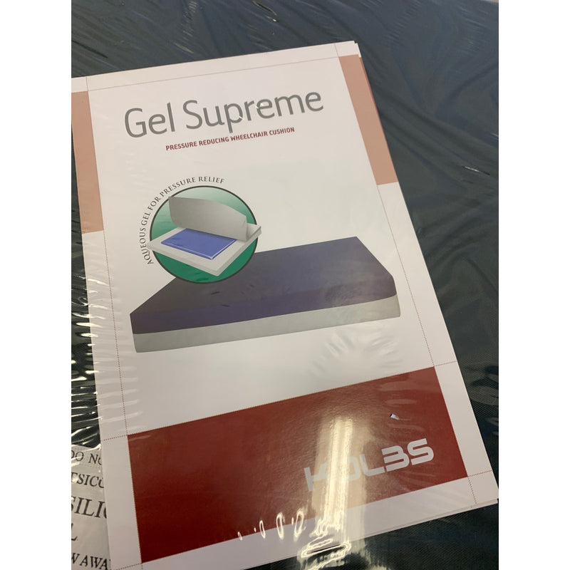 Kolbs Gel Extreme Wheelchair Seat Cushion 24"x18"x3 Back Support Pressure Relief