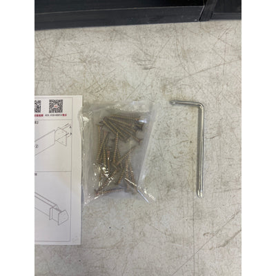 Wooden Desk Office Shelving Unit, 27" x  8" Organizer, Black Wood Finish