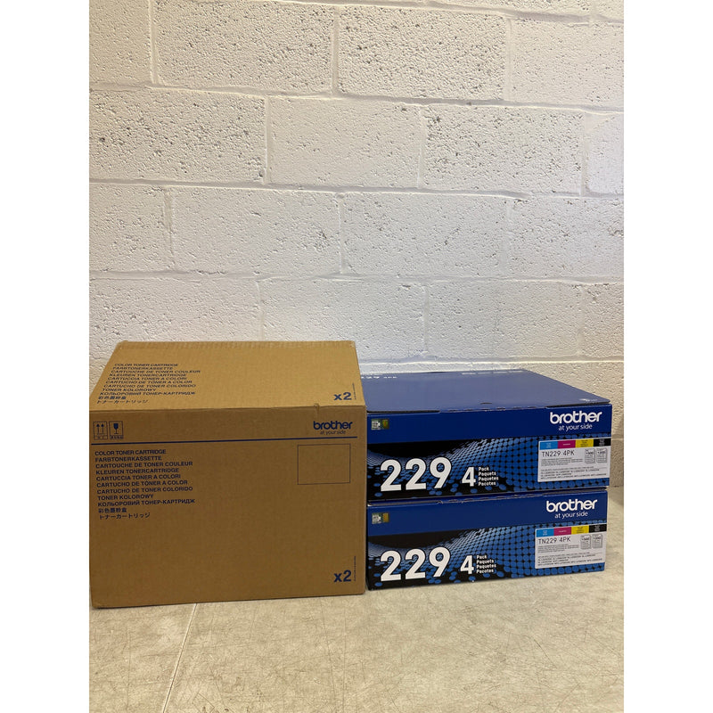 SET-OF-2 Brother Printer Toner Cartridges Black Cyan Magenta Yellow TN2294PK
