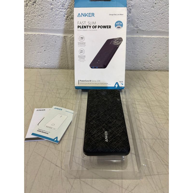 Anker PowerCore III Sense 20K USB-C Portable Battery Charger - Black
