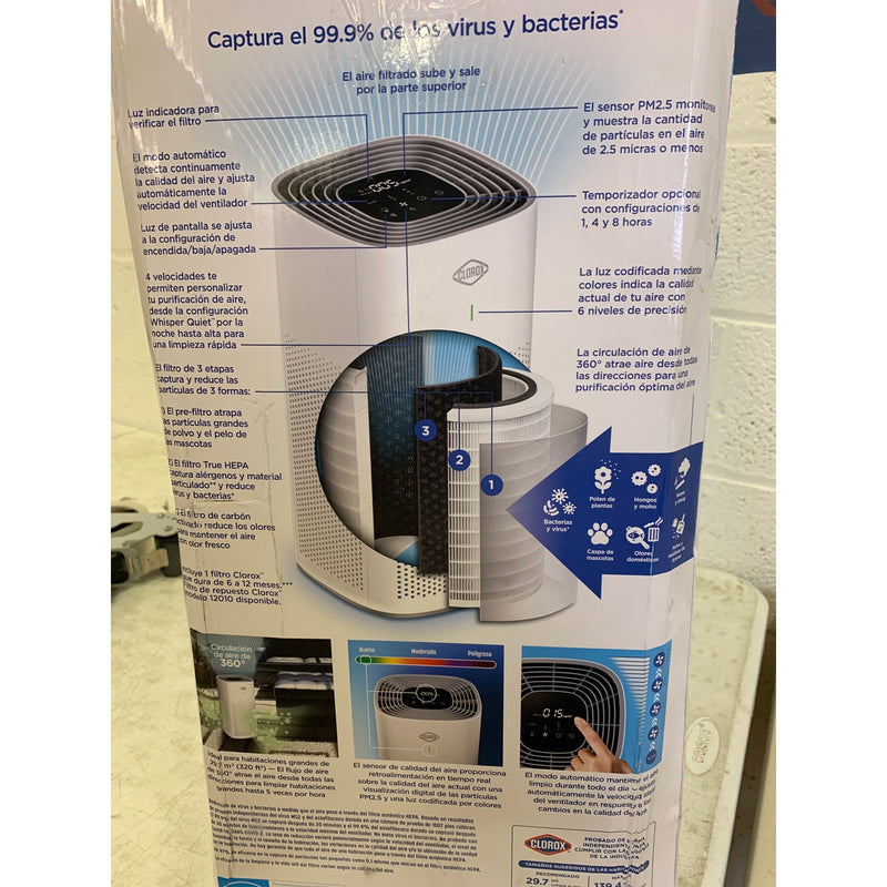 Clorox Large Room 1,500 sq ft True HEPA Air Purifier Energy Star Certified 11010
