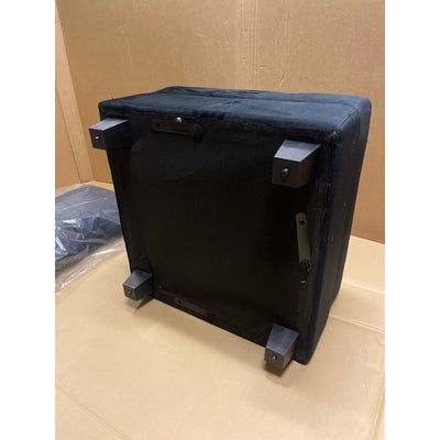 26 x 26 x 17" Chair with Storage, Seat/Ottoman Velvet Soft, Living Room - Black