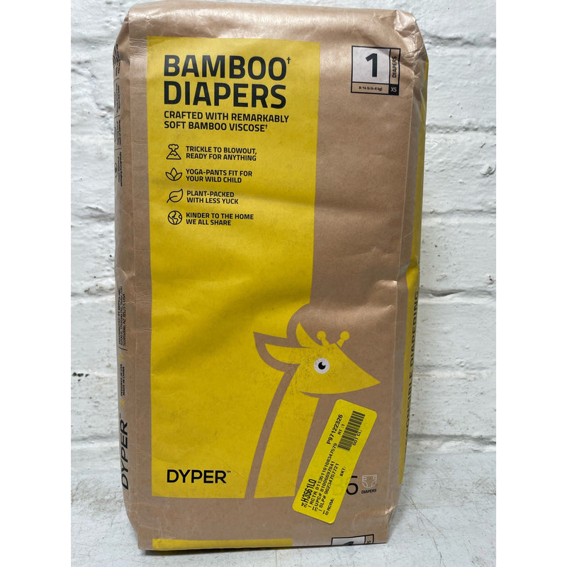3-Packs DYPER Viscose from Bamboo Baby Diapers Size 1, Day/Overnight, 36/pack