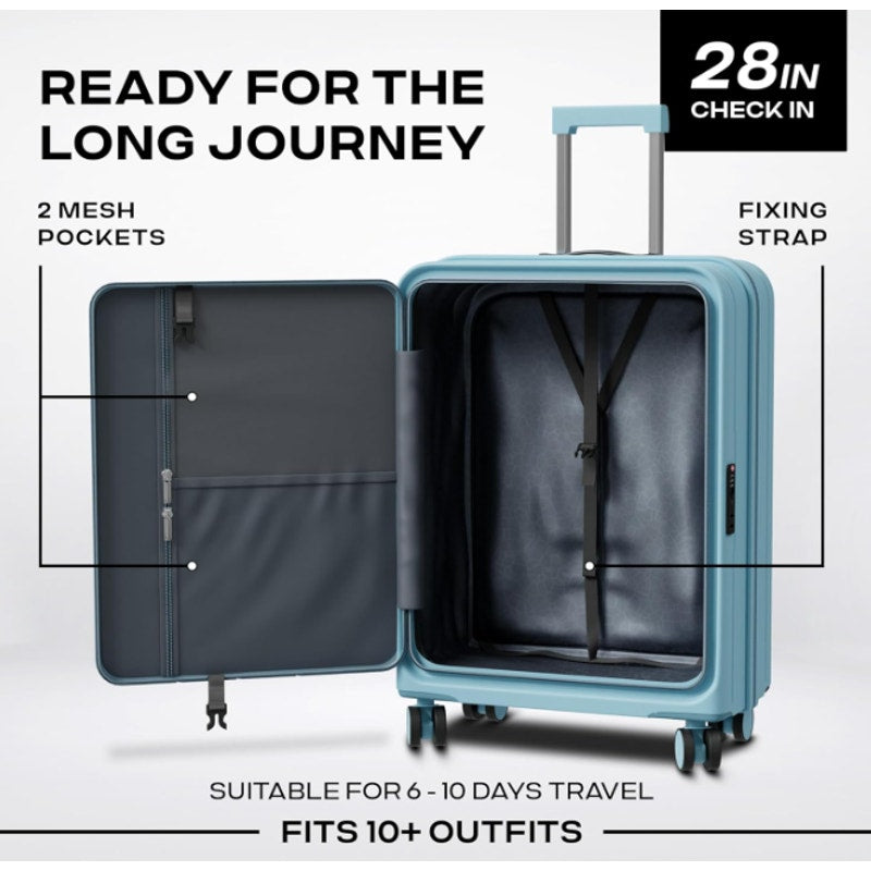 Classigo 2 piece luggage set Macaron Blue 20" & 28" Hardside Expandable Spinner