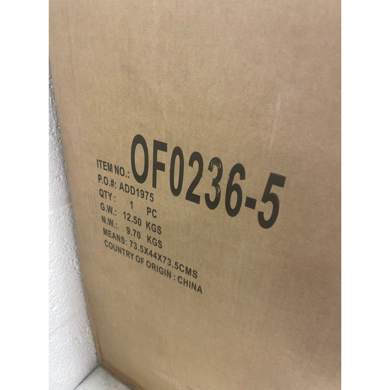 Homebeez 28" Round Storage Ottoman Button-Tufted Fabric Footrest Stool - Cream