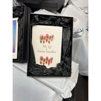 150+ Mixed Sets of Acrylic Press On Nails, Mixed Colors & Designs, Application Kit, NEW