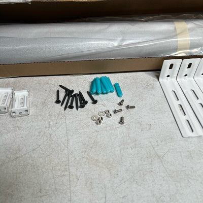 Set-of-2 54" W x 42" L Keego Roller Shades, Room Darkening, Gray / Off White