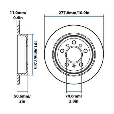 Carquest Premium Painted Brake Rotor OE Specs, Features RotorShield - YH145628P