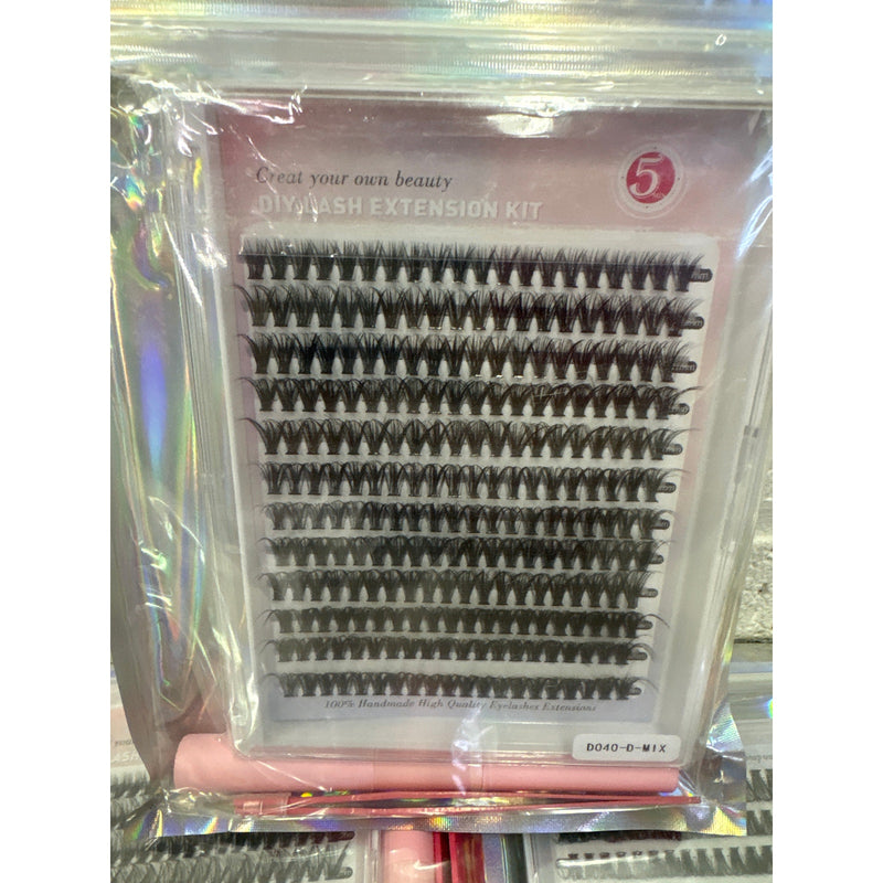 LOT-OF-20-Sets DIY Eye Lash Clusters Extensions Kit, 240pcs/ Set, 40D 9-16 mm