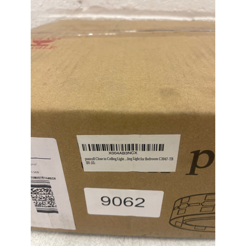 Puncoll Gold Flush Mount Light Fixture - 13-inch Ceiling Lights 3000K -C3947 TB