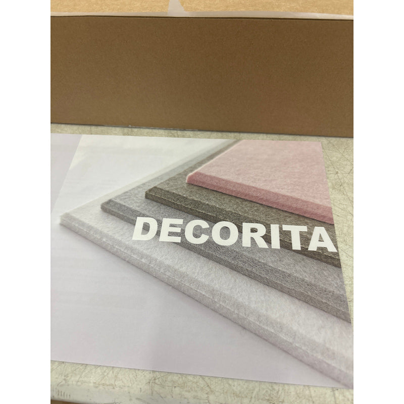 DECORITA Shiplap Felt Wall Panels 23-SqFt Interior Wall Decor, Camel /Tan 24pcs