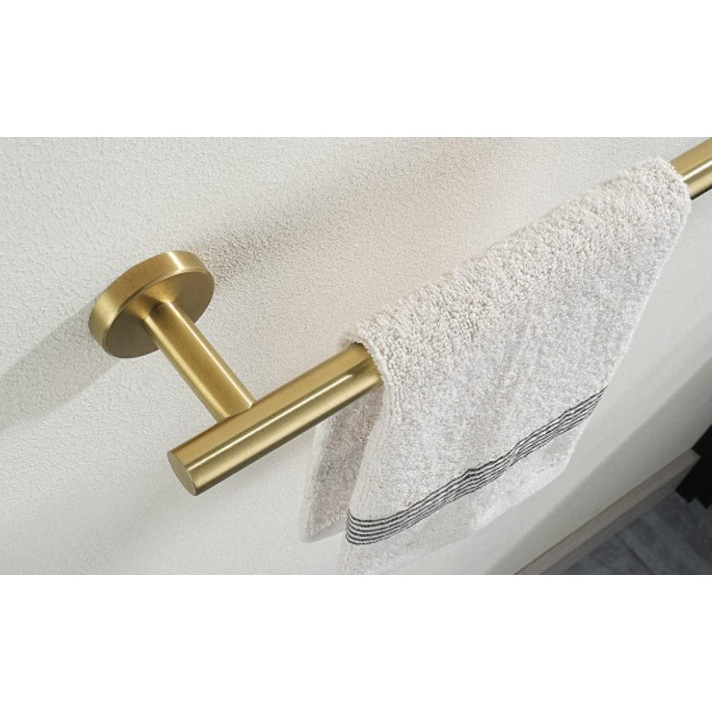 JQK Bath Towel Bar, 27" Brushed Light Gold Towel Rack Bathroom Stainless Steel