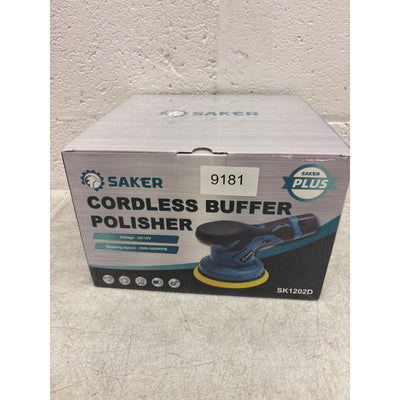 Saker Cordless Buffer Polisher PLUS 12V Rechargeable Battery Blue 10 Accessories