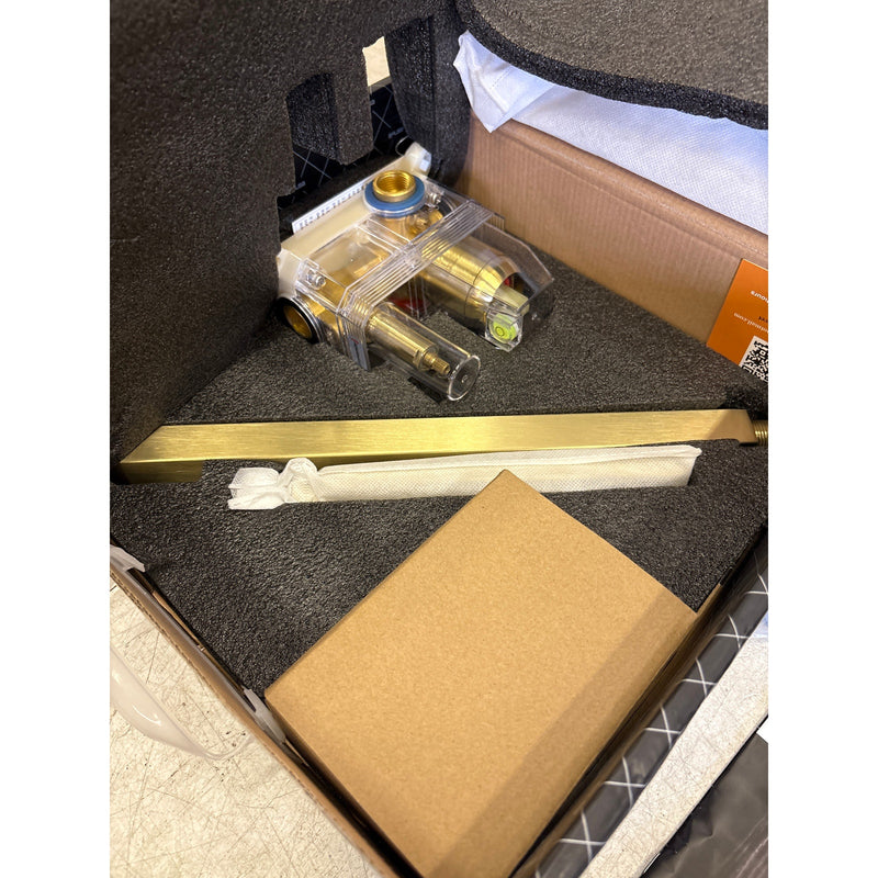 ESNBIA 12" Rain Shower Head System w Handheld Spray Combo - Gold, See Details