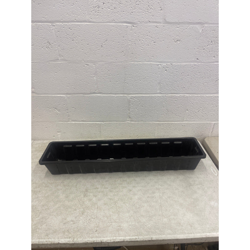 Novelty Poly-Pro Plastic Flower Box Planter, Black, 36-Inch - 11 Quarts Dry Soil