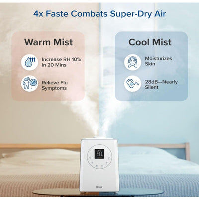 LEVOIT Smart Warm and Cool Mist Humidifier 6L 753ft² Coverage - White LV600S