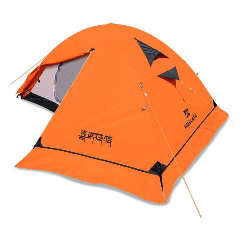 Himalaya 2/3 Person All-Season Tent Waterproof, Windproof, Lightweight, Orange