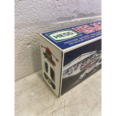 2001 Hess Helicopter with Motorcycle and Cruiser New in Original Box Rare HTF