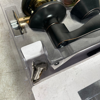 Defiant Naples Keyed Entry Lever Deadbolt Combo Pack, Aged Bronze Finish, READ