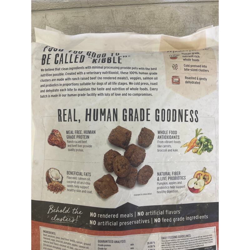 The Honest Kitchen Whole Food Clusters Grain Free Beef Dry Dog Food, 20 lb Bag