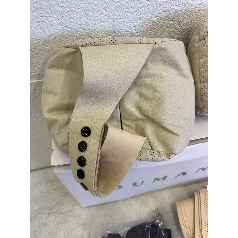 OUMANNI Seat Covers Universal Fit Breathable Suede 2 Front Seat/Headrest Beige