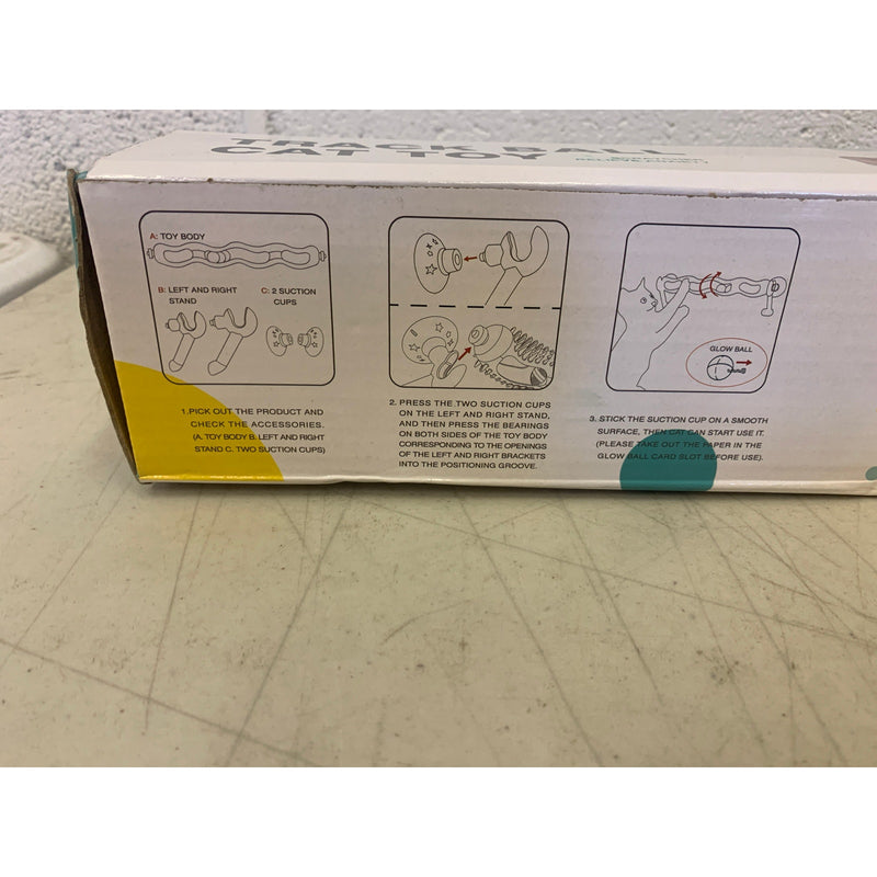 Cat Track Ball Cat Toy / Scratcher Yellow Body, Kitten Activity Game