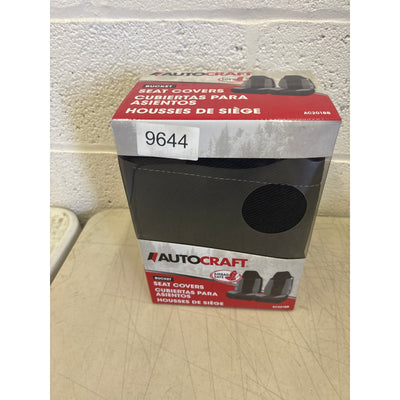 2-Pack AutoCraft Car/SUV Seat Cover Universal Bucket Seat Breathable- Black/Gray