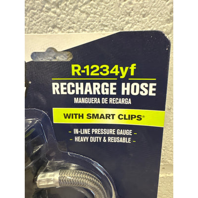 Blaster Recharge Hose with Smart Clips, In-line Pressure Gauge R1234yf