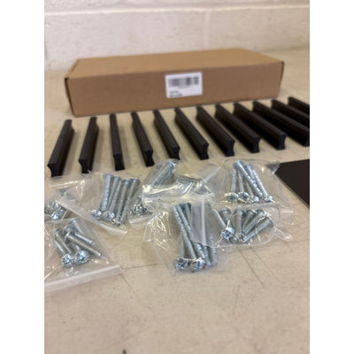 Goo-Ki 12-Pack 3-3/4" Hole Center Cabinet Pulls Black, Drawer Hardware Cabinets