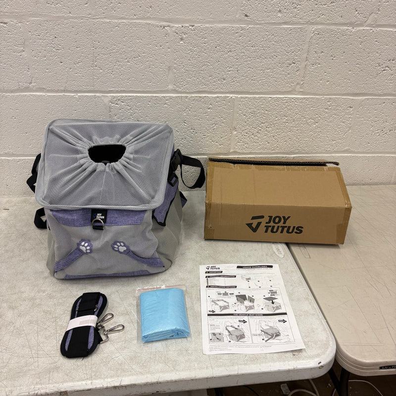 JOYTUTUS Small Pet Carrier Dog & Cat Backpack for Bike or Shoulder Strap, Purple