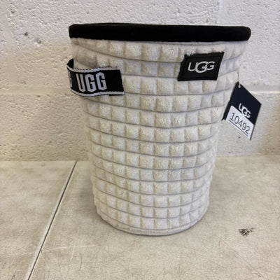 Ugg Avery Waste Bin with Plastic Insert & Soft Outer Cover, 9" x 10.5" - White