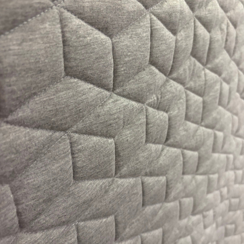 Queen Comforter, Reversible Plush Blanket w Diamond Stitching Design Gray, White