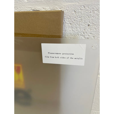 Guardmate Blank Acrylic Dry-Erase Board 28" x 20" Clear, Wall-Mount with Markers