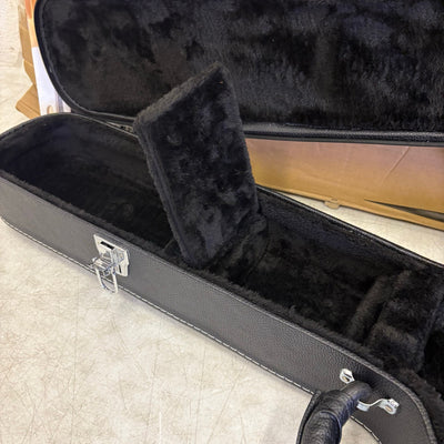 Glarry High-End Fine-Grain PU Leather Hard Guitar Case with Key Lock - Black