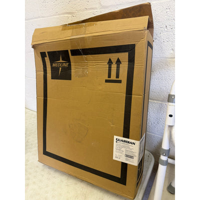 Medline 3-in-1 Foldable Steel Bedside Commode, 350lb weight capacity - Gray