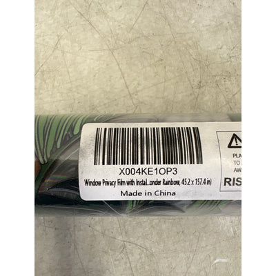 Window Privacy Film w Installation Tools Leafy Wonder Rainbow 45.2 x 157.4 in