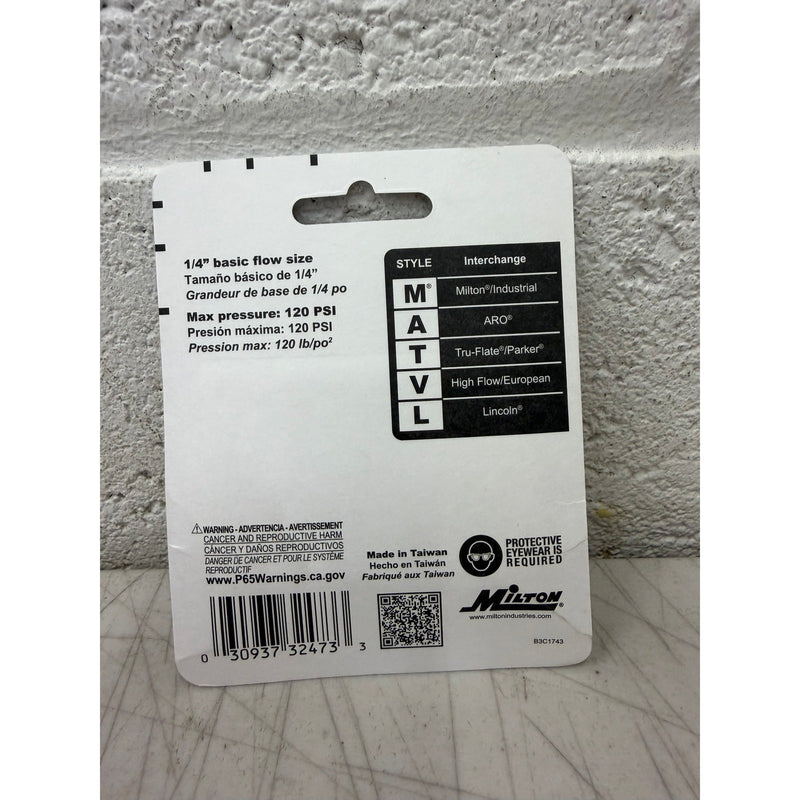 Milton S-743 5 In ONE Universal Quick-Connect Coupler, 1/4" FNPT M-A-T-V-L Style