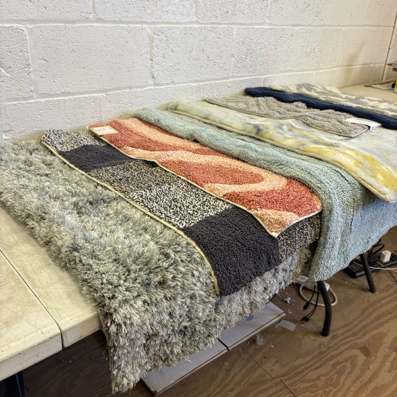 Mix of 8 Small Rugs, For Kitchen, Bathroom, Entryway, Nonslip Textured Bath Rugs